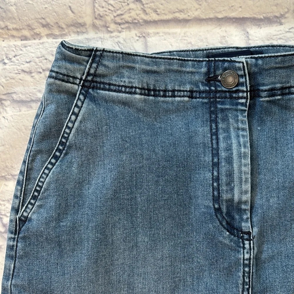 Talbots Denim Pencil Jean Skirt Medium Wash Blue Denim 21 Inch Length Size 4
